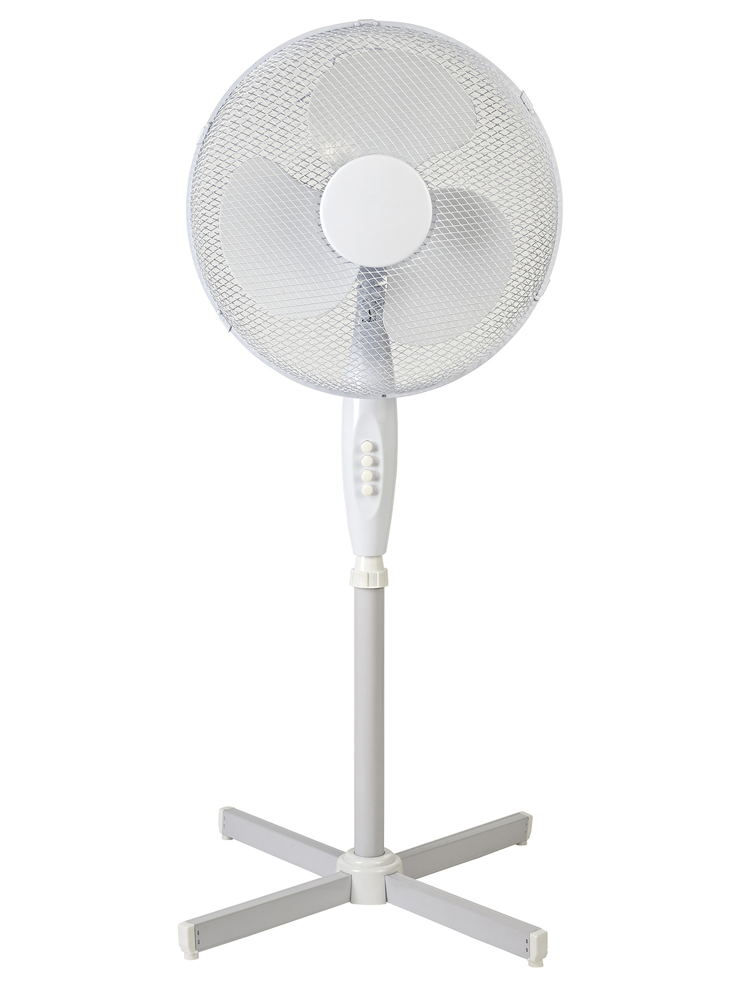 D0435  Airo 45W Oscillating Pedestal Fan White, Polished Chrome